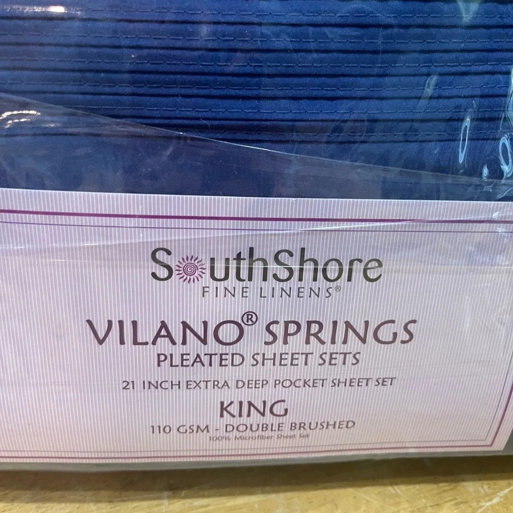 SouthShore Fine Linens Vilano Springs‎ King Sheet Set Navy 21